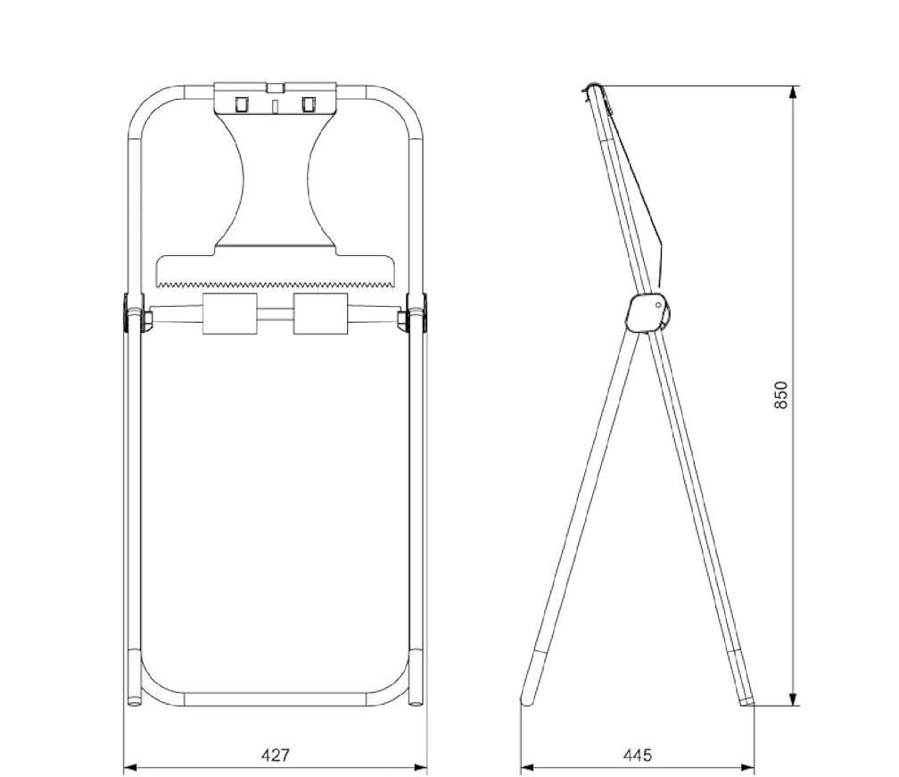 Portabobinas Suelo, Dispensador de Papel Industrial con Sierra Frontal para Corte, Gran Resistencia, Tubo de Acero Laminado de 20mm, Acepta Bobinas de hasta 500m