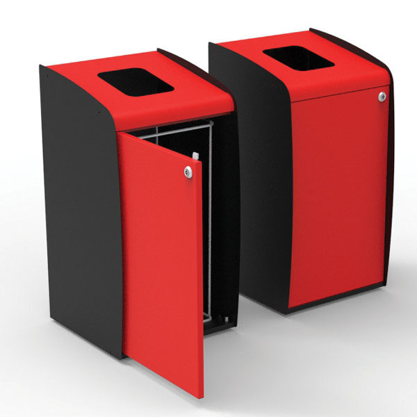 Cubo De Clasif. Selectiva Apertura Frontal Rojo