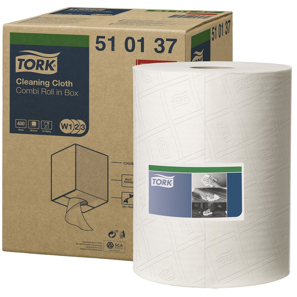 395.431.89_Bobina_De_Panos_No_Tejidos_Blancos_En_Una_Bobina_De_400_Hojas_Servitrapo