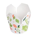 Envases Para Ensaladas 'Salad' 1000 Ml 305 + 18 Pe G/M2 Ø12,3X8,5 Cm Blanco Cartoncillo (300 Unid.)