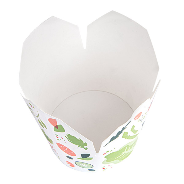 Envases Para Ensaladas 'Salad' 1000 Ml 305 + 18 Pe G/M2 Ø12,3X8,5 Cm Blanco Cartoncillo (300 Unid.)