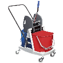 Carro Profesional de Doble Cubo con Prensa Vertical