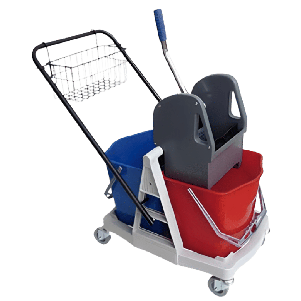 Carro Profesional de Doble Cubo con Prensa Vertical