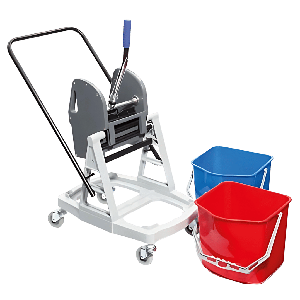 Carro Profesional de Doble Cubo con Prensa Vertical