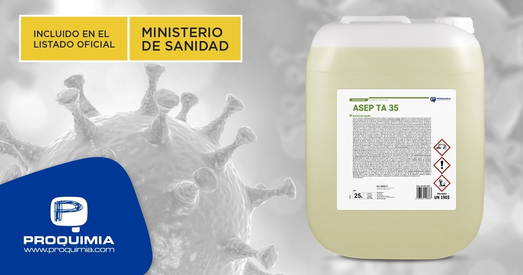 Desinfectante espumante a base de ácido peracético – Garrafa 25 L (ASEP TA 35)