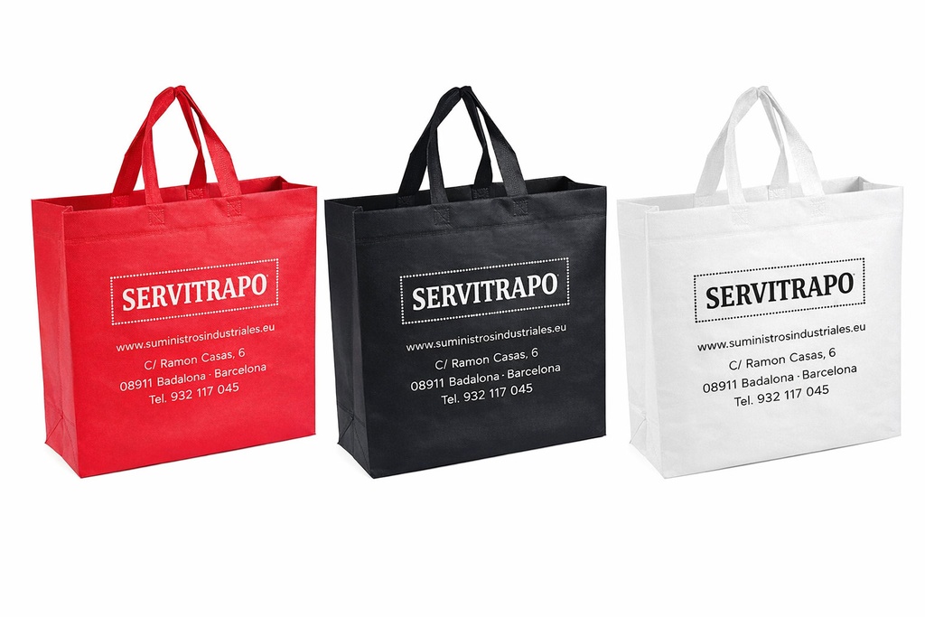 Bolsas TST / Termoselladas 40cm x 35cm x 12cm. Asa Corta o Larga. Gramaje 100gr.