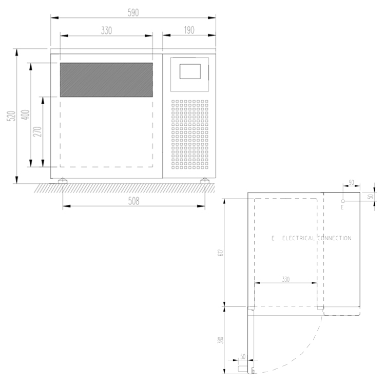 Abatidor-congelador compacto Abatidor 3 GN 1/1 AM-03CD HC
