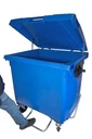 Gran contenedor de basura Schäfer 1100 litros tapa plana