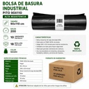 Bolsa de Basura Industrial 90cmx110cm galga 200 Negra - Caja : 18 Rollos