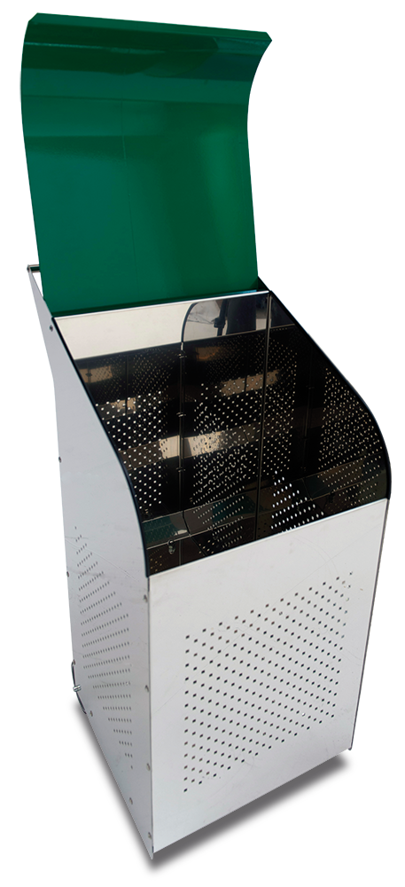Contenedor para reciclaje inox profesional 270 litros