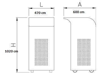 Contenedor para reciclaje inox profesional 270 litros