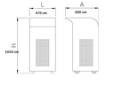Contenedor para reciclaje inox profesional 270 litros