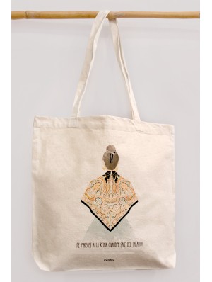 Bolsa premium de loneta natural 340 g personalizada a 5 tintas + base