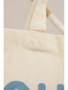 Bolsa de algodón con base de 12 cm y asas largas 48x36 cm de 150 gr