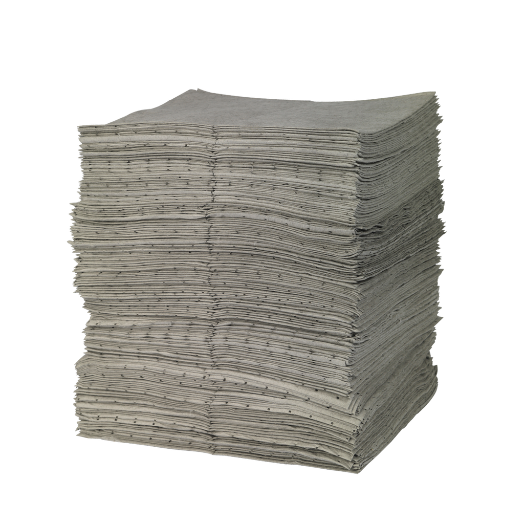 200 HOJAS ABSORBENTES UNIVERSALES DE SIMPLE ESPESOR SIN CAPAS DE REFUERZO.