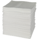 100 HOJAS ABSORBENTES DE HIDROCARBUROS DE DOBLE ESPESOR CON 2 CAPAS DE REFUERZO.