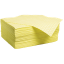 100 HOJAS ABSORBENTES PARA PRODUCTOS QUÍMICOS DE DOBLE ESPESOR CON 2 CAPAS DE REFUERZO.