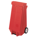 KIT ABSORBENTE UNIVERSAL DE 100 LITROS EN ARMARIO MÓVIL ROJO.