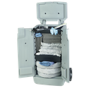 Kit Absorbente De Productos Químicos De 75 Litros En Armario Móvil Gris.