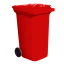 Kit Absorbente De Productos Químicos De 300 Litros En Contenedor Móvil Rojo.