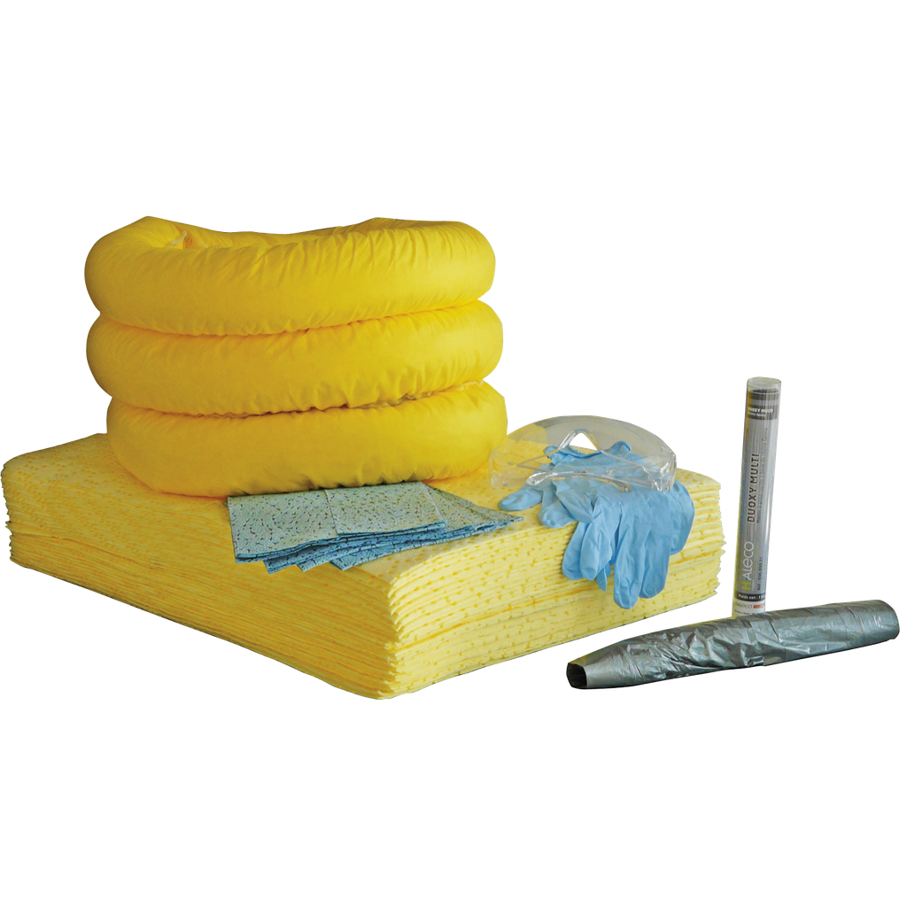 Kit Absorbente De Productos Químicos De 75 Litros En Bolsa Amarilla.