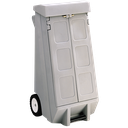 Kit Absorbente De Productos Químicos De 100 Litros En Armario Móvil Gris.