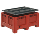 Kit Absorbente De Productos Químicos De 800 Litros En Caja Palet Roja.