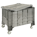 Kit Absorbente De Productos Químicos De 800 Litros En Caja Palet Móvil Gris.