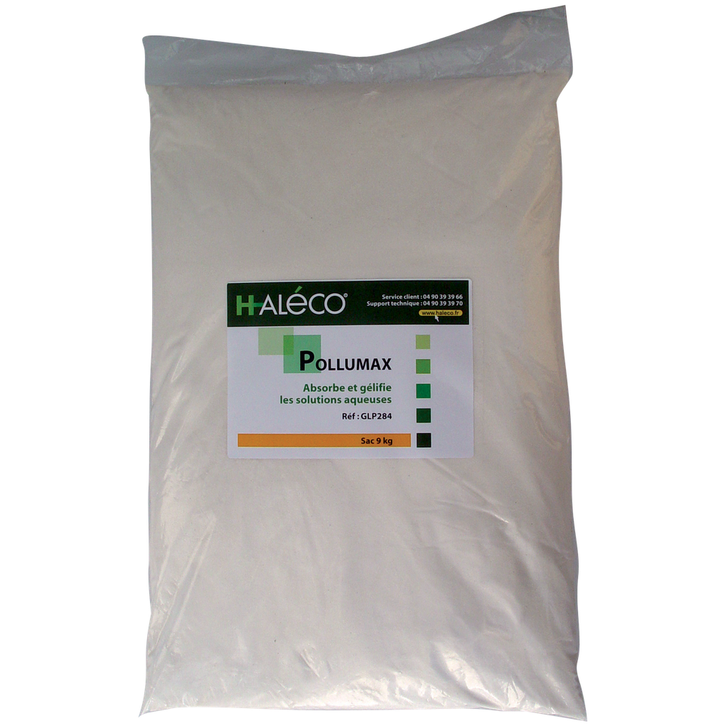 POLVO ABSORBENTE GELIFICANTE PARA SOLUCIONES ACUOSAS EN SACO DE 9 KG.