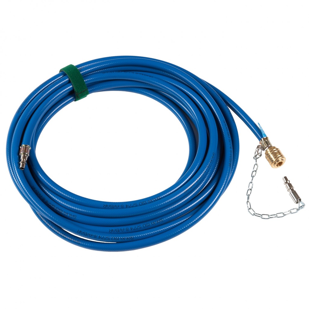 MANGUERA DE INFLADO DE 10 METROS CON BOQUILLA DE DESINFLADO.