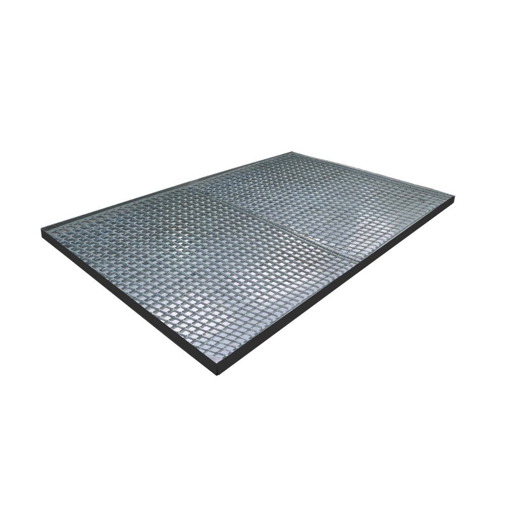 Plataforma De Retención De Acero Galvanizado Para 12 Bidones De 242 Litros.