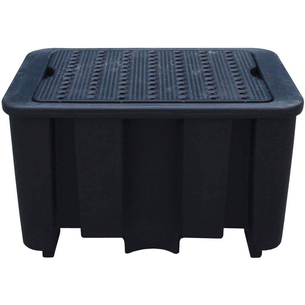 Cubeto De Retención De Polietileno De 250L Para 1 Bidón, Rejilla De Plástico.