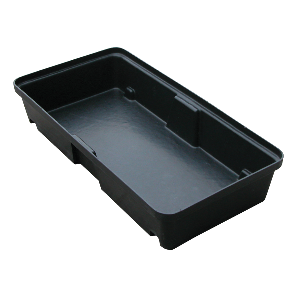 CUBETO DE RETENCIÓN PARA PEQUEÑOS RECIPIENTES DE POLIETILENO DE 39L SIN REJILLA.