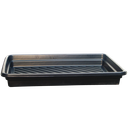 CUBETO DE RETENCIÓN PARA PEQUEÑOS RECIPIENTES DE POLIETILENO DE 68L SIN REJILLA.