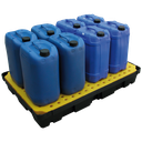 CUBETO DE RETENCIÓN PARA PEQUEÑOS RECIPIENTES DE POLIETILENO DE 100L CON REJILLA.