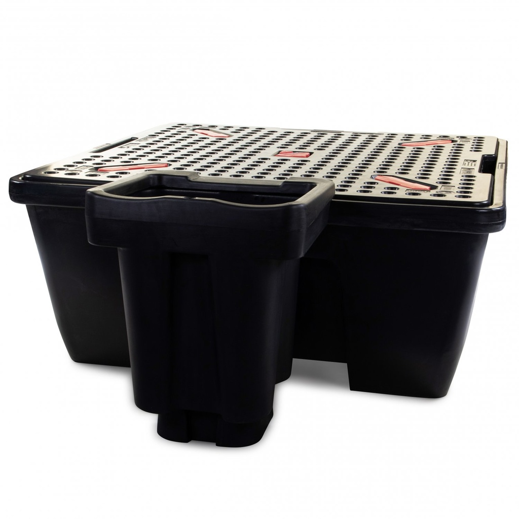 Cubeto De Retención De Polietileno De 1260L Con Soporte De Trasiego Para 1 Ibc.