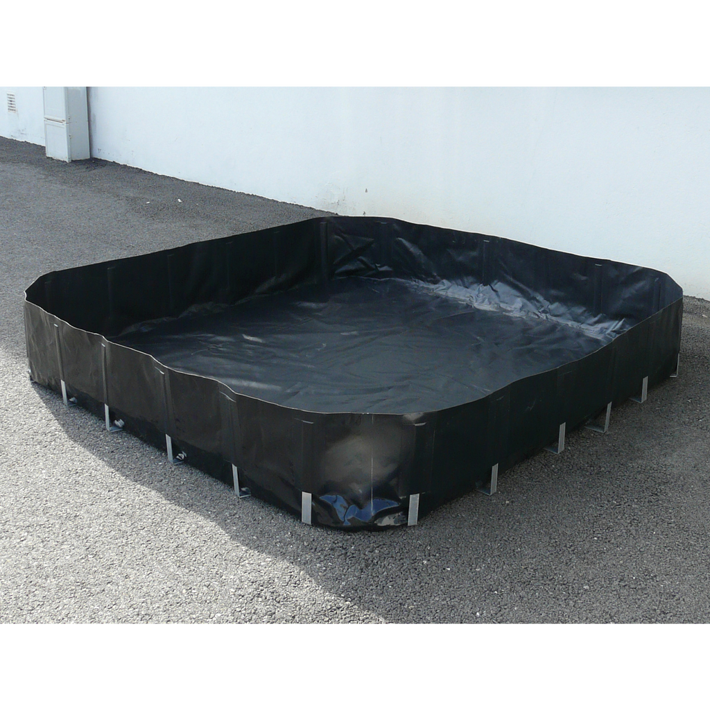 CUBETO FLEXIBLE DE 500L CON SOPORTES FIJOS.