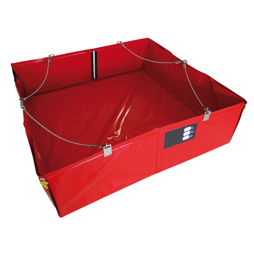 Kit De Descontaminación Con Cubeto Flexible Plegable De 900L Con Revestimiento