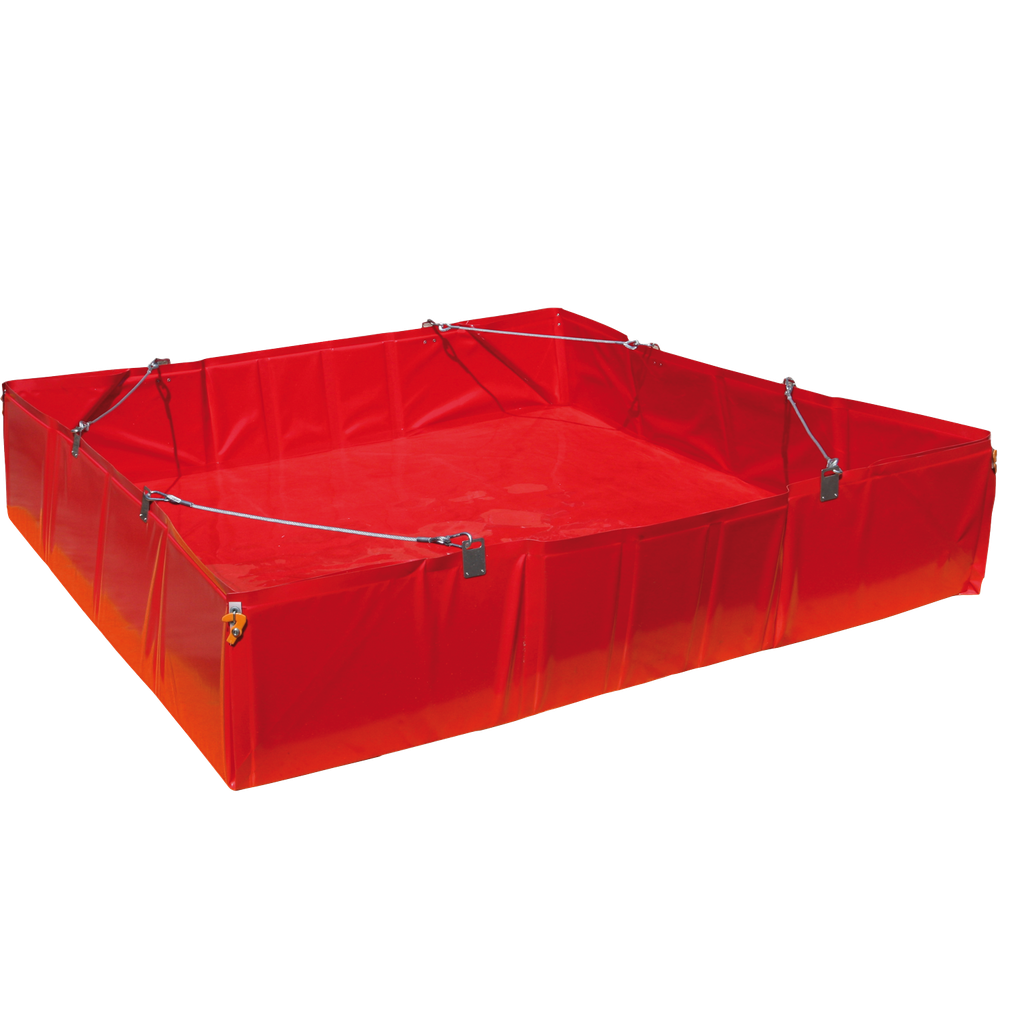 Cubeto Flexible De Descontaminación De 1600L Plegable Con Revestimiento.