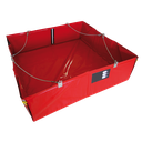 CUBETO FLEXIBLE DE DESCONTAMINACIÓN DE 900L PLEGABLE CON REVESTIMIENTO.