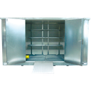 BUNGALOW DE 6X2M CON PUERTAS BATIENTES EN LA FACHADA.