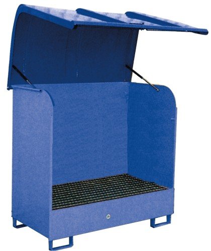 CASETA EN ACERO PARA 2 BIDONES CON TAPA