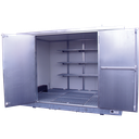 Bungalow De 2X2 Metros Con Puertas Batientes En La Fachada.