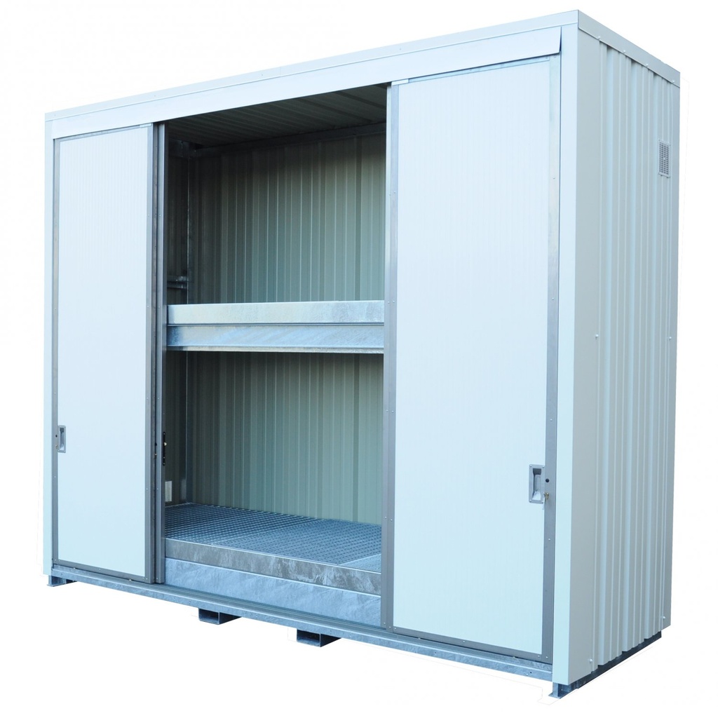 CONTENEDOR IBC SEGURIDAD CERRADO AISLADO CON 4 PUERTAS CORREDERAS 4160 x 1497 x 3460