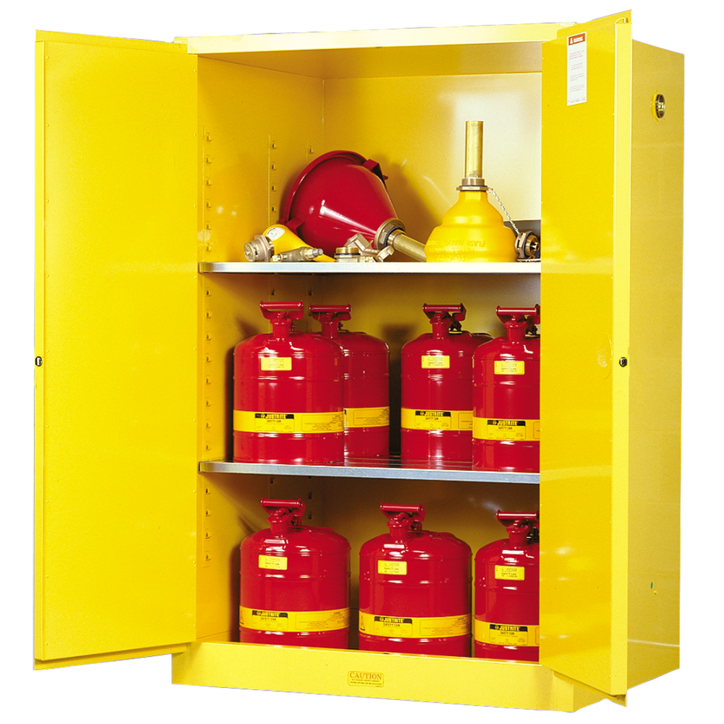 ARMARIO DE SEGURIDAD FM AUTOMÁTICO PARA PRODUCTOS INFLAMABLES, CON 2 PUERTAS DE ALTURA.