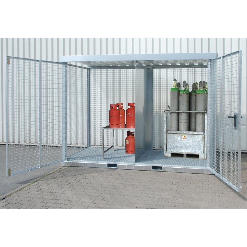 Jaula De Rejilla Para 78 Botellas De Gas Monobloque Con Suelo De Rejilla.