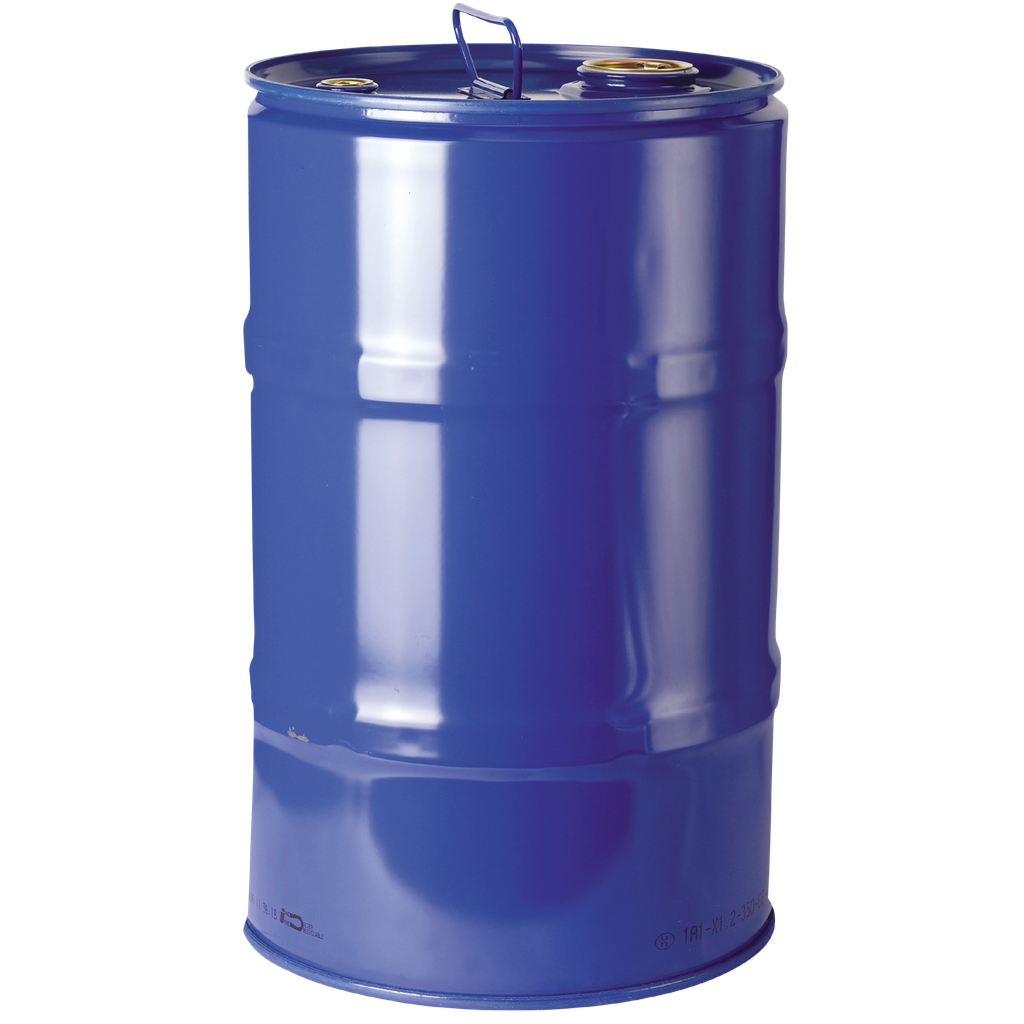 BIDÓN DE TRANSPORTE DE ACERO CON BRIDAS.