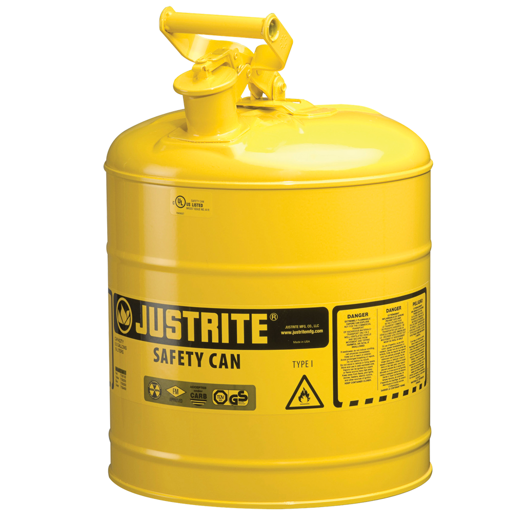 BIDÓN DE SEGURIDAD PARA LÍQUIDOS INFLAMABLES.
