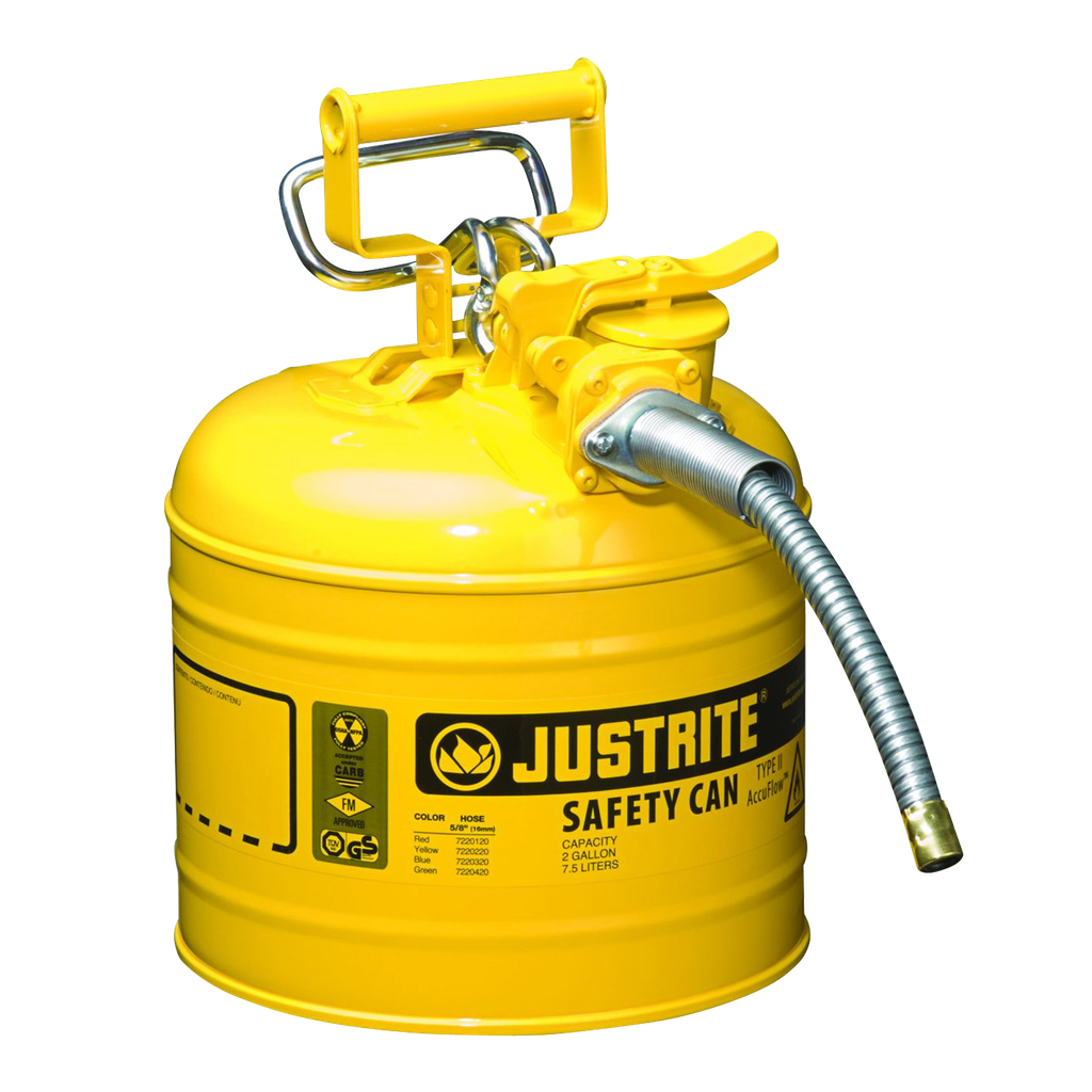 BIDÓN DE SEGURIDAD UNO CON CUBETO FLEXIBLE PARA LÍQUIDOS INFLAMABLES.