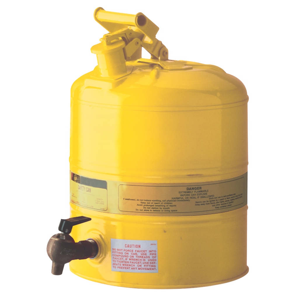 Bidón De Seguridad Con Grifo De Gran Caudal Para Líquidos Inflamables.